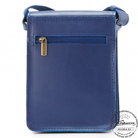 Мужская кожаная сумка "Робин" (синий)